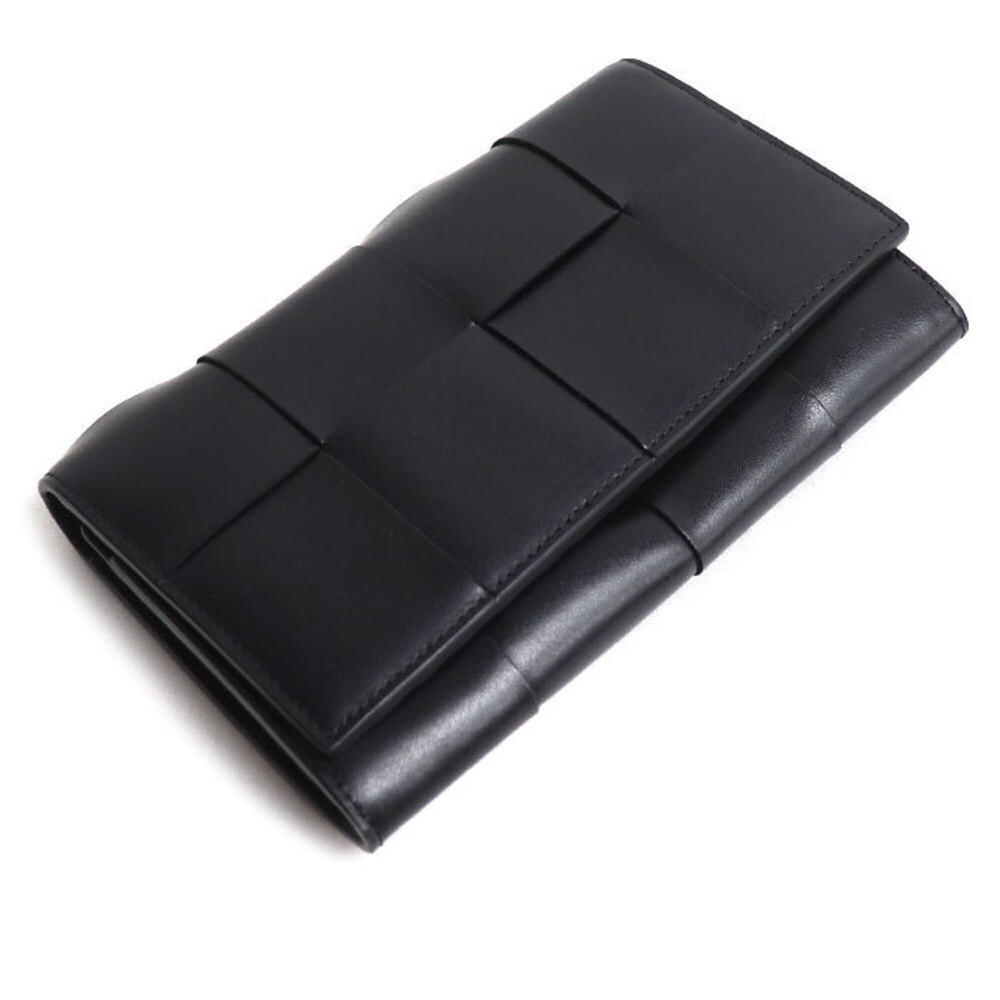 BOTTEGA VENETA Maxi Intrecciato Long Wallet, Black, 749463VBWD288803, Men's